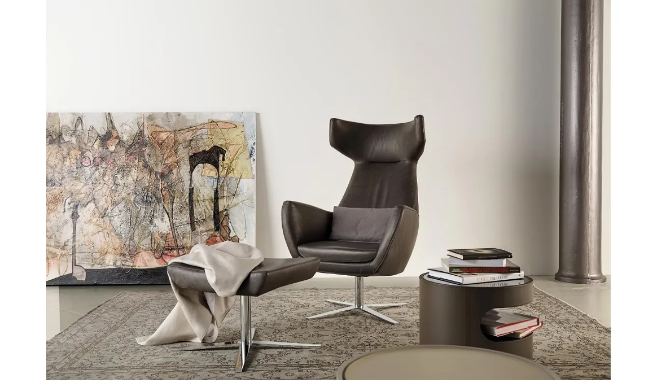 Poltrona in pelle Gentleman di Art Nova