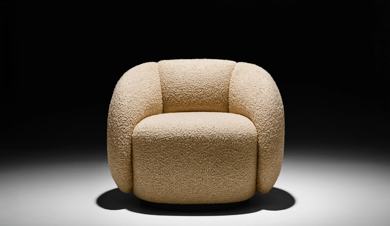 Poltrona in tessuto Brioche di Twils