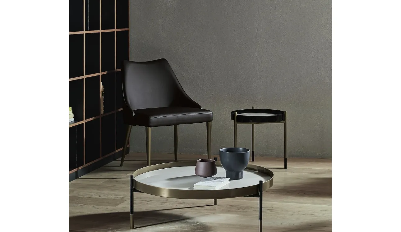 Poltroncina in pelle Clara di Bontempi