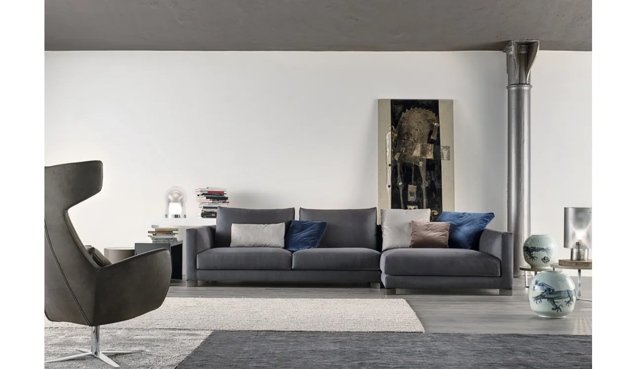 Divano con penisola Blum di Art Nova