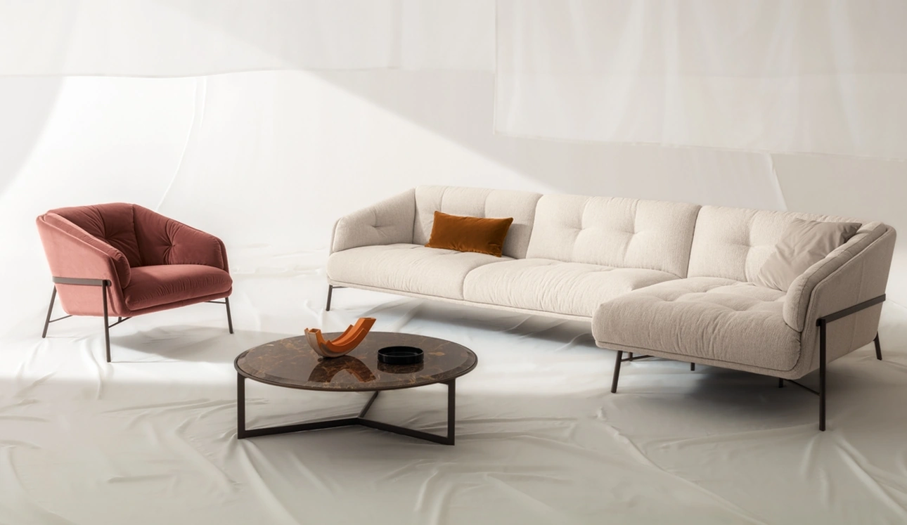 Divano con penisola Charme di Nicoline