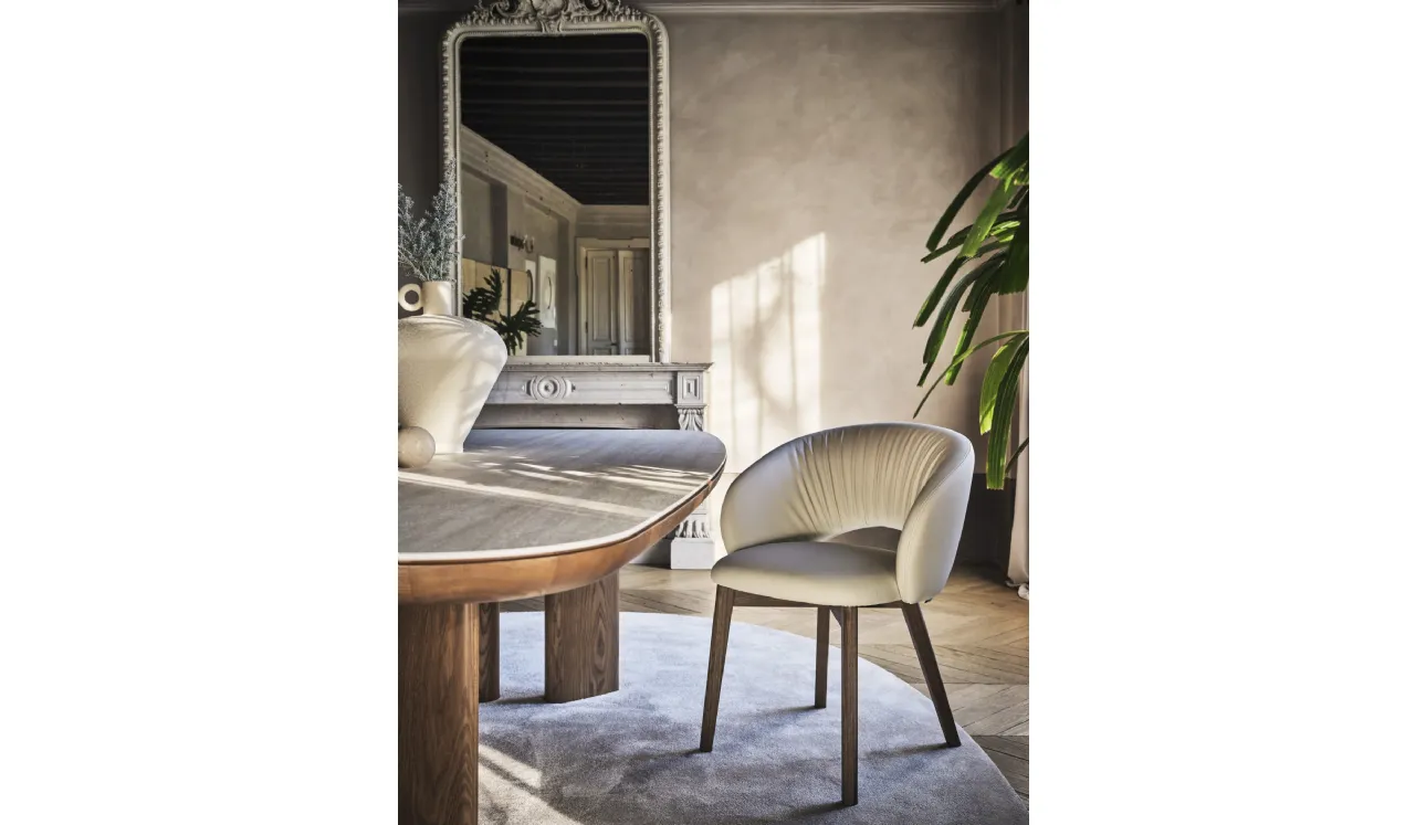 Sedia in pelle Anime Wood di Calligaris