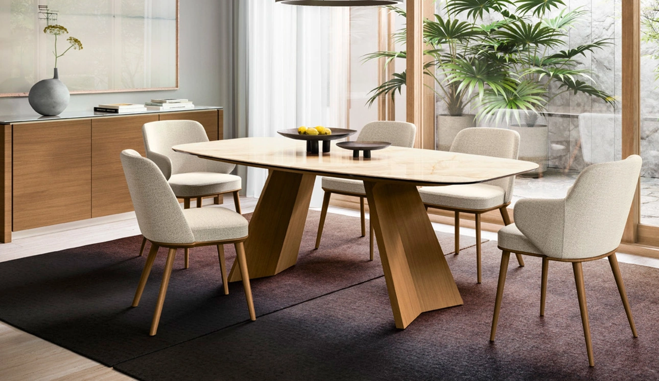 Sedia in tessuto Foyer di Calligaris