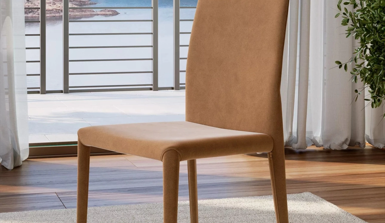 Sedia Margharet in pelle di Bontempi