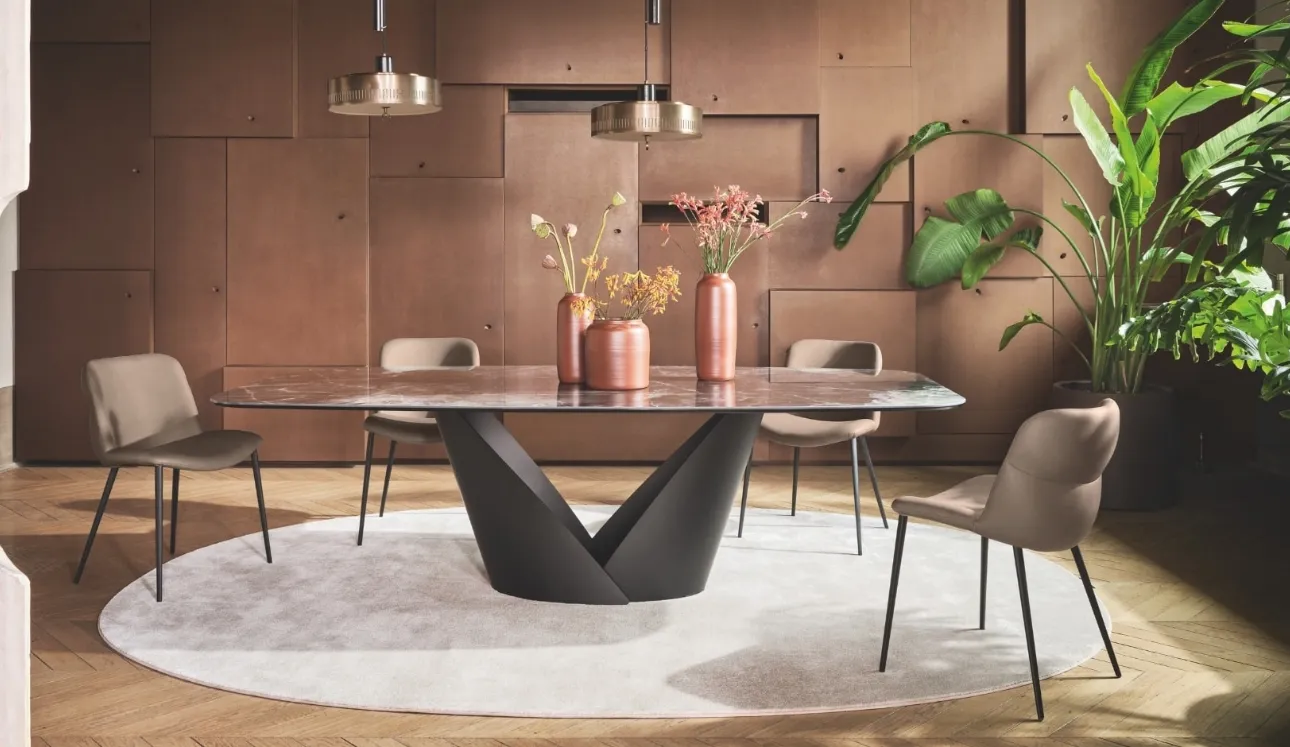 Sedia in ecopelle Onda di Calligaris
