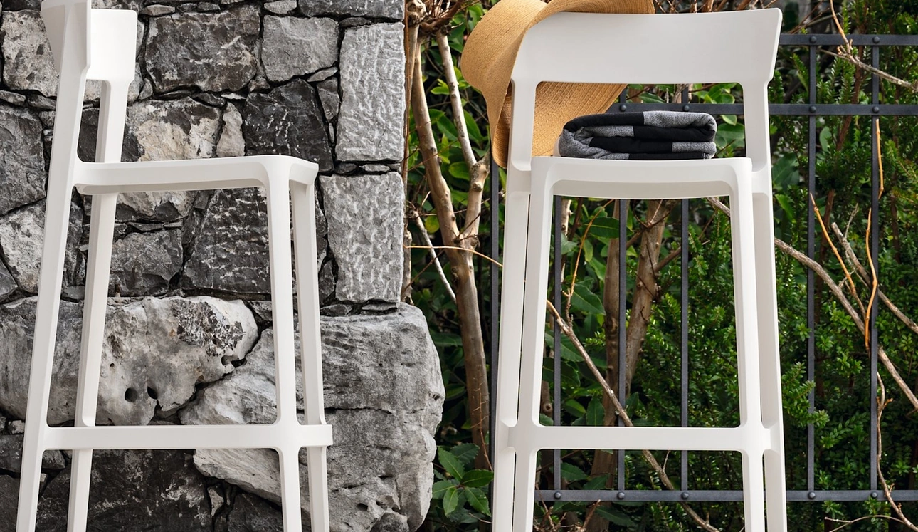 Sgabello in polipropilene Skin di Calligaris