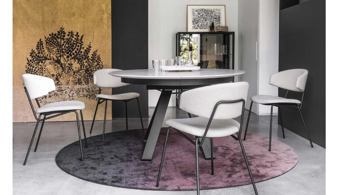 Sedia in tessuto con struttura in metallo Sophia di Calligaris