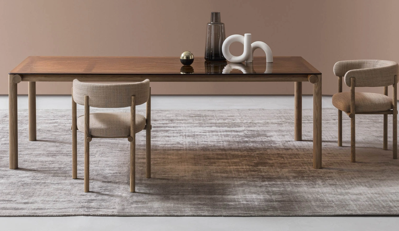 Sedia Stiks in tessuto e legno di Alf Da Frè