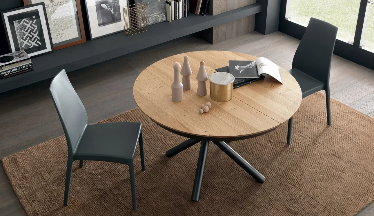 Tavolo allungabile Fahrenheit Round in Rovere di Altacom