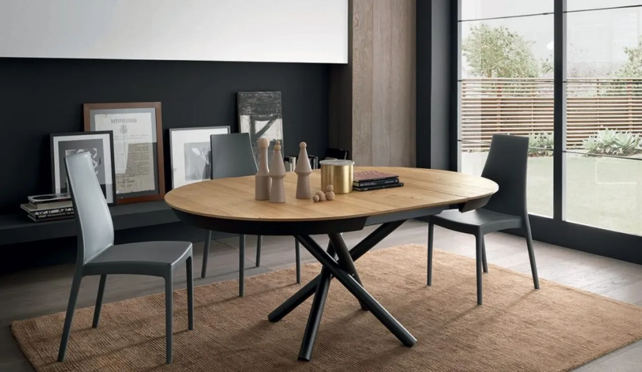 Tavolo allungabile Fahrenheit Round in Rovere di Altacom