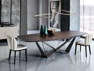 Tavolo in legno Skorpio Wood di Cattelan Italia