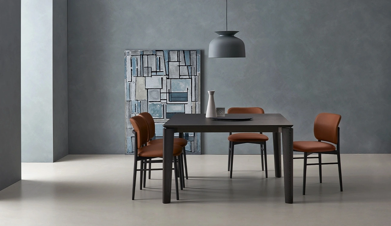 Tavolo allungabile Desco in Rovere Carbone di Sangiacomo