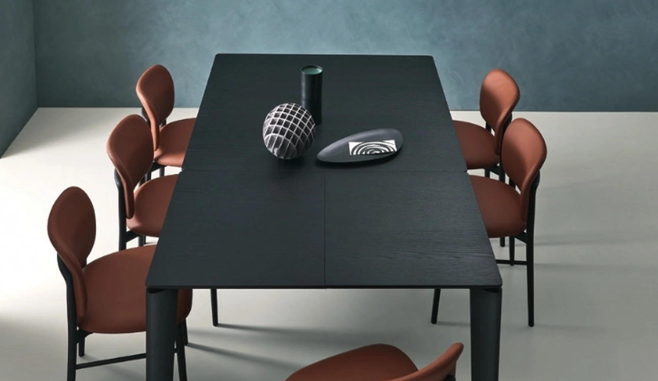 Tavolo allungabile Desco in Rovere Carbone di Sangiacomo