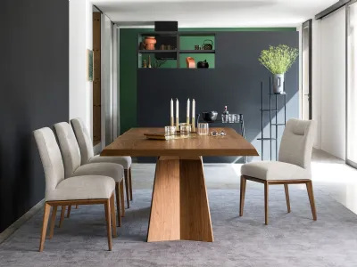 Tavolo rettangolare Icaro in rovere di Calligaris