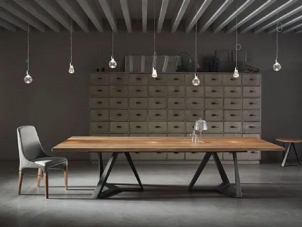 Tavolo Millennium XXL con piano in legno massello di Bontempi