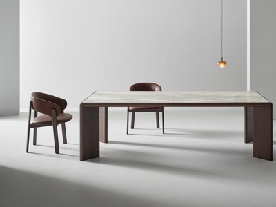 Tavolo Oshi in ceramica e legno di Bonaldo