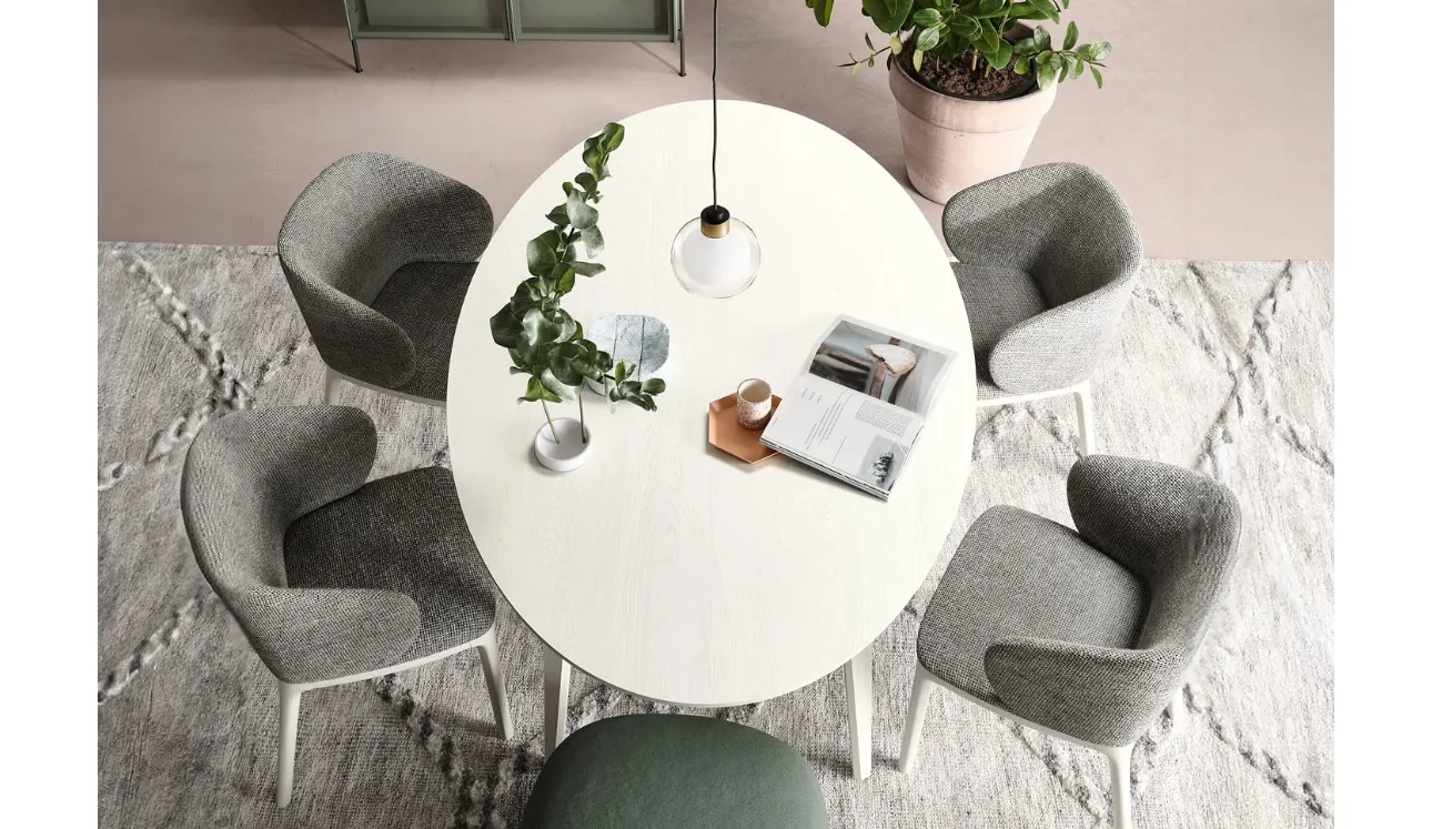 Tavolo Rea in Rovere Bianco di Novamobili