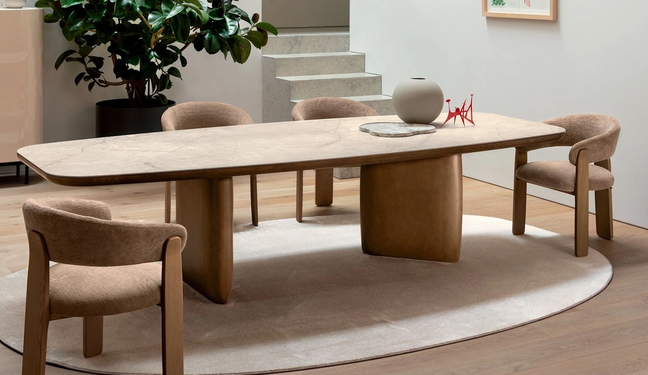 Tavolo Riverstone in ceramica di Calligaris
