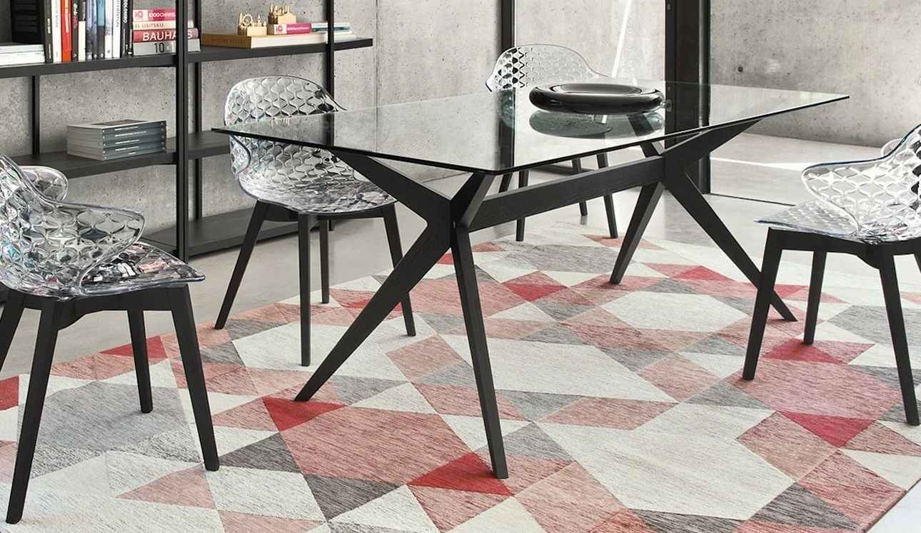 Tavolo con piano in vetro Tokyo di Calligaris