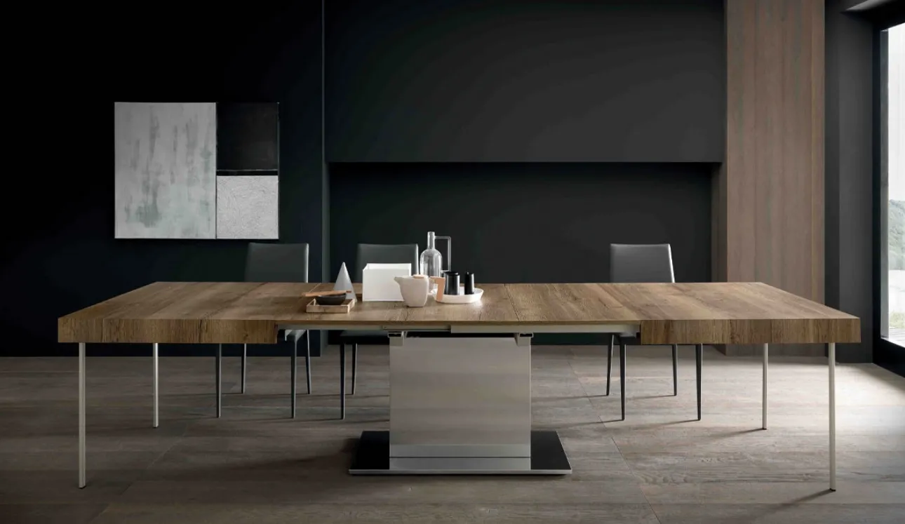 Tavolo allungabile Tower Maxi in nobilitato Rovere di Altacom
