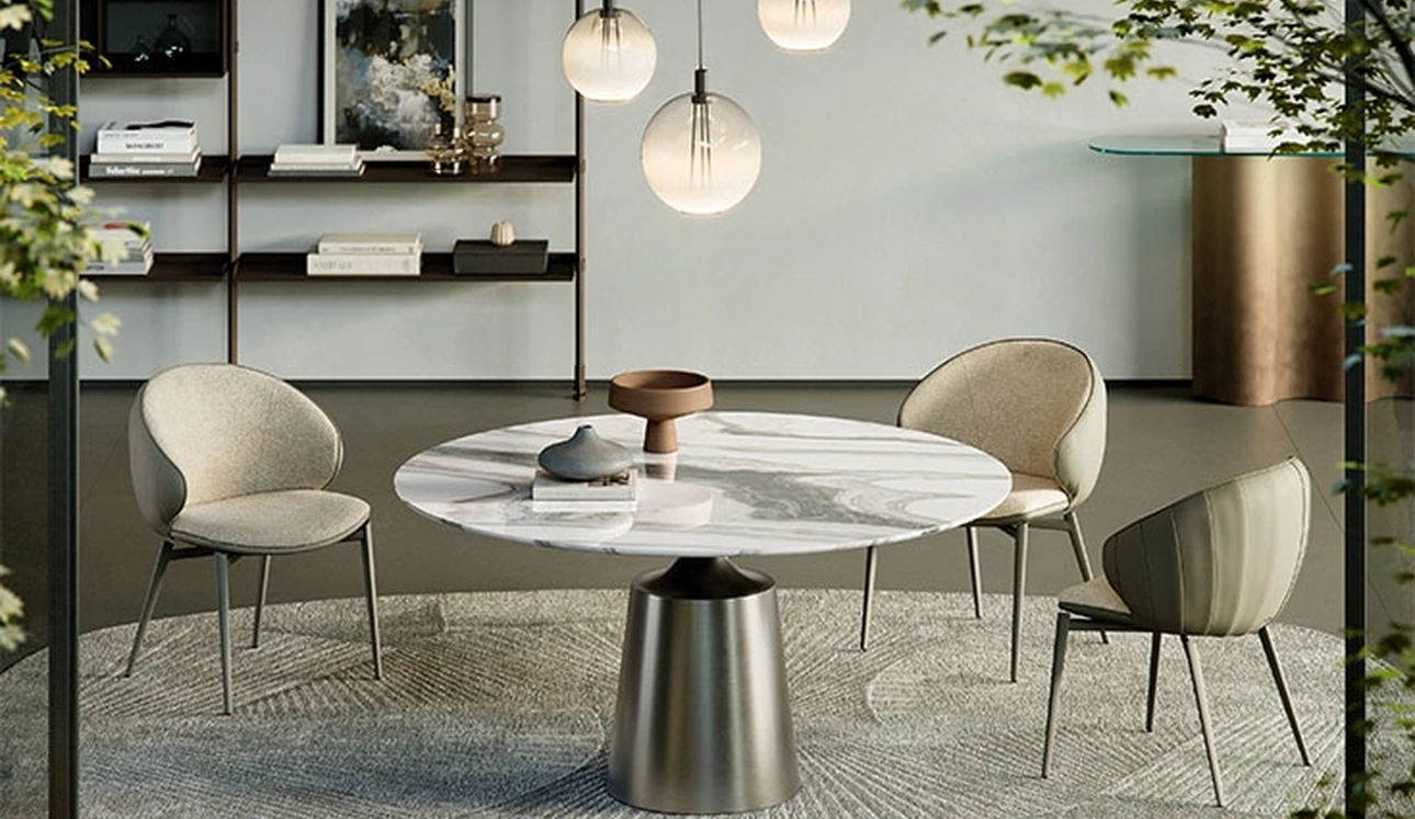 Tavolo rotondo Yoda Marble di Cattelan Italia
