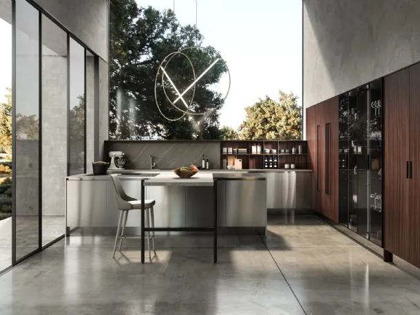 Cucina Design con penisola Aciarium di Aran