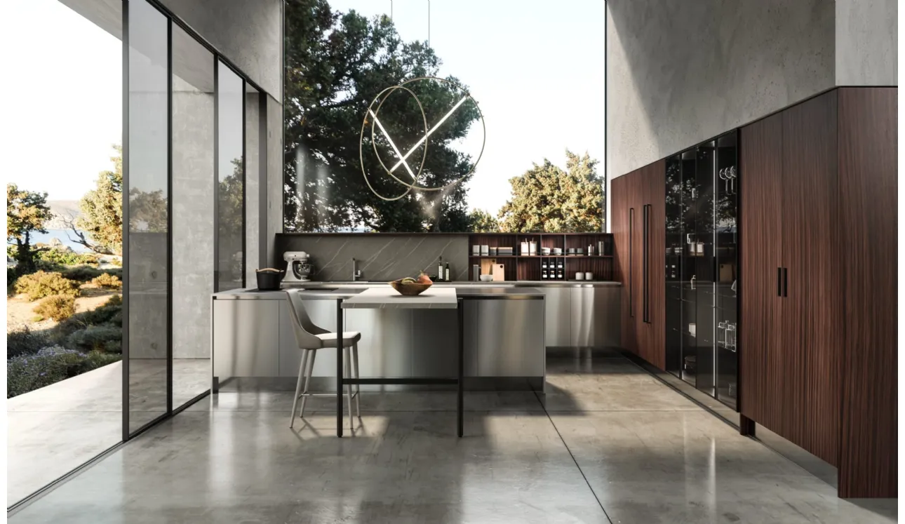Cucina Design con penisola Aciarium di Aran