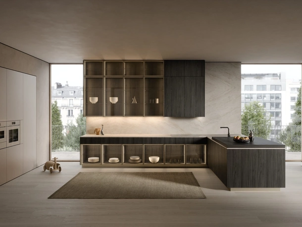 Cucina Design con penisola C05 di Copat Life