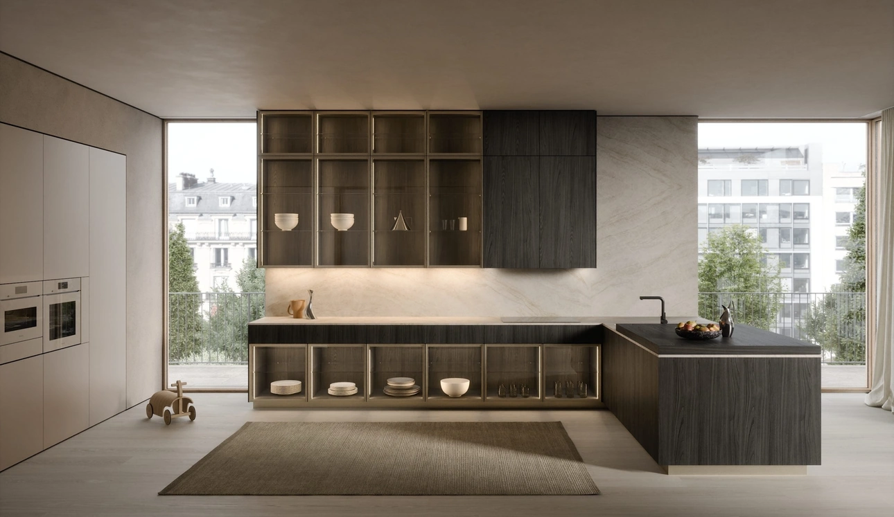 Cucina Design con penisola C05 di Copat Life