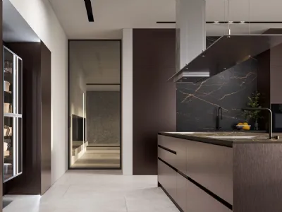Cucina Design con isola D12 001 di Doimo Cucine
