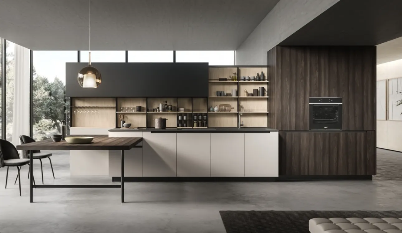 Cucina Design con penisola Lab13 Kitchen 03 di Aran