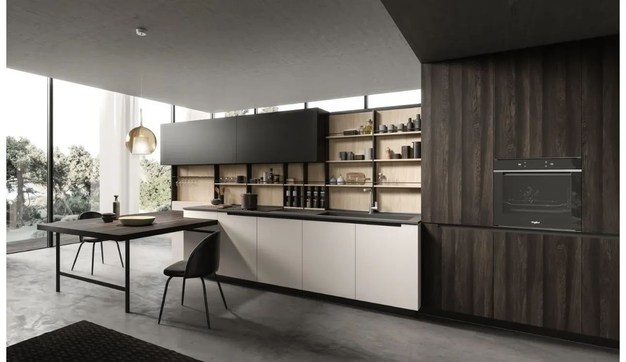 Cucina Design con penisola Lab13 Kitchen 03 di Aran