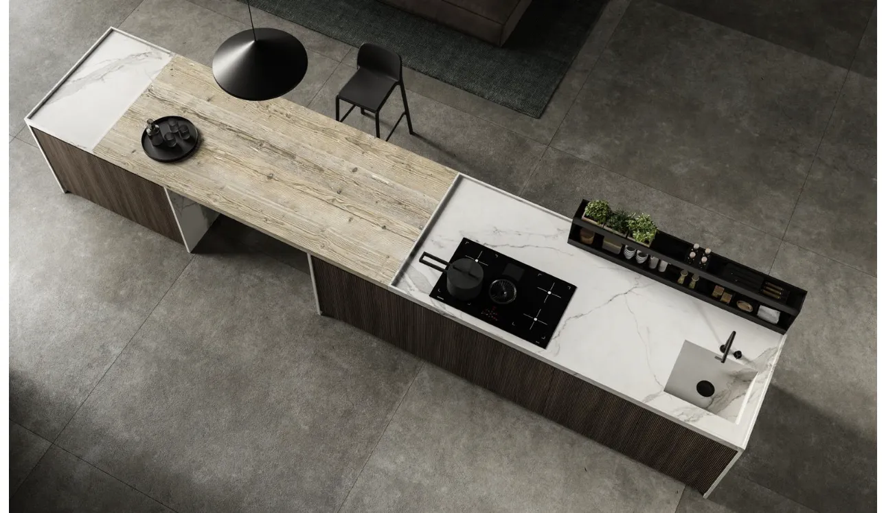 Cucina Design con isola Lab13 Kitchen 07 di Aran