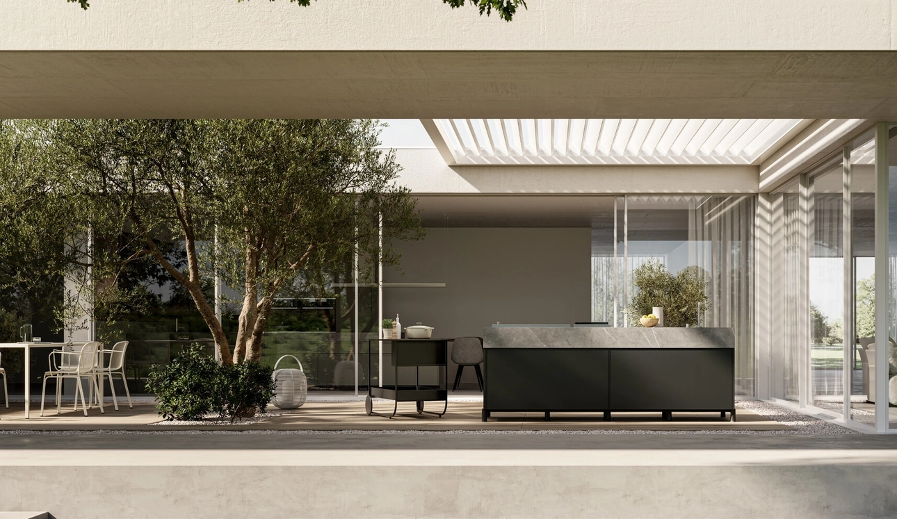Cucina Moderna per esterno in alluminio Aura 03 di Arredo3