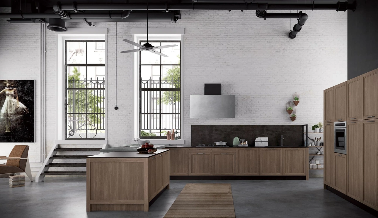 Cucina Moderna con penisola Frame Charme 2 di Nova Cucina