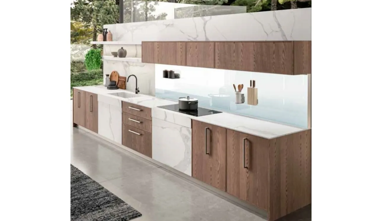 Cucina Moderna lineare Guadalupe 02 di Aran