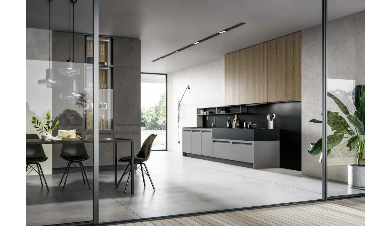 Cucina Moderna lineare Tekna 03 di Arredo3