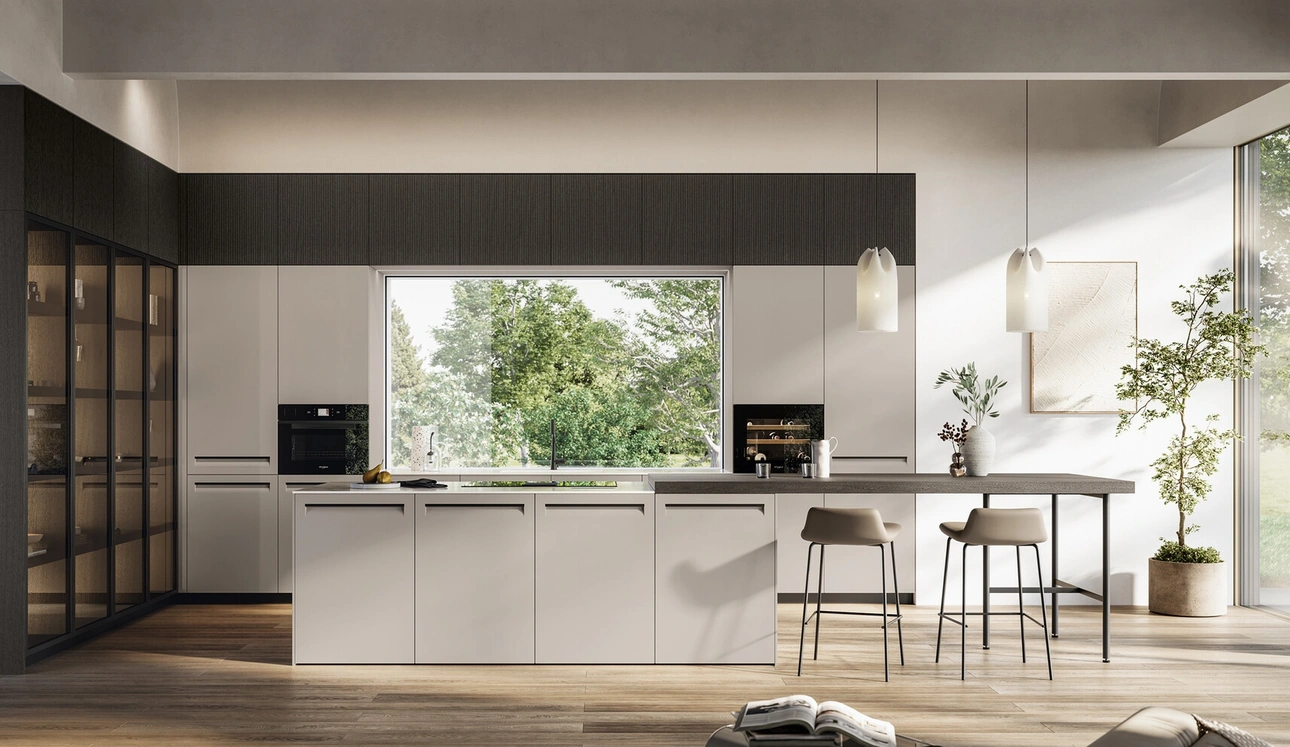 Cucina Moderna in Pet con isola Tekna di Arredo3
