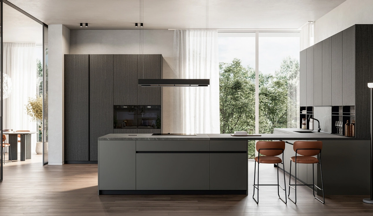 Cucina Moderna con penisola Time di Arredo3