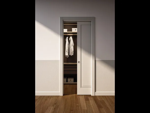 Porta a scomparsa per interni And in laccato opaco di Albed