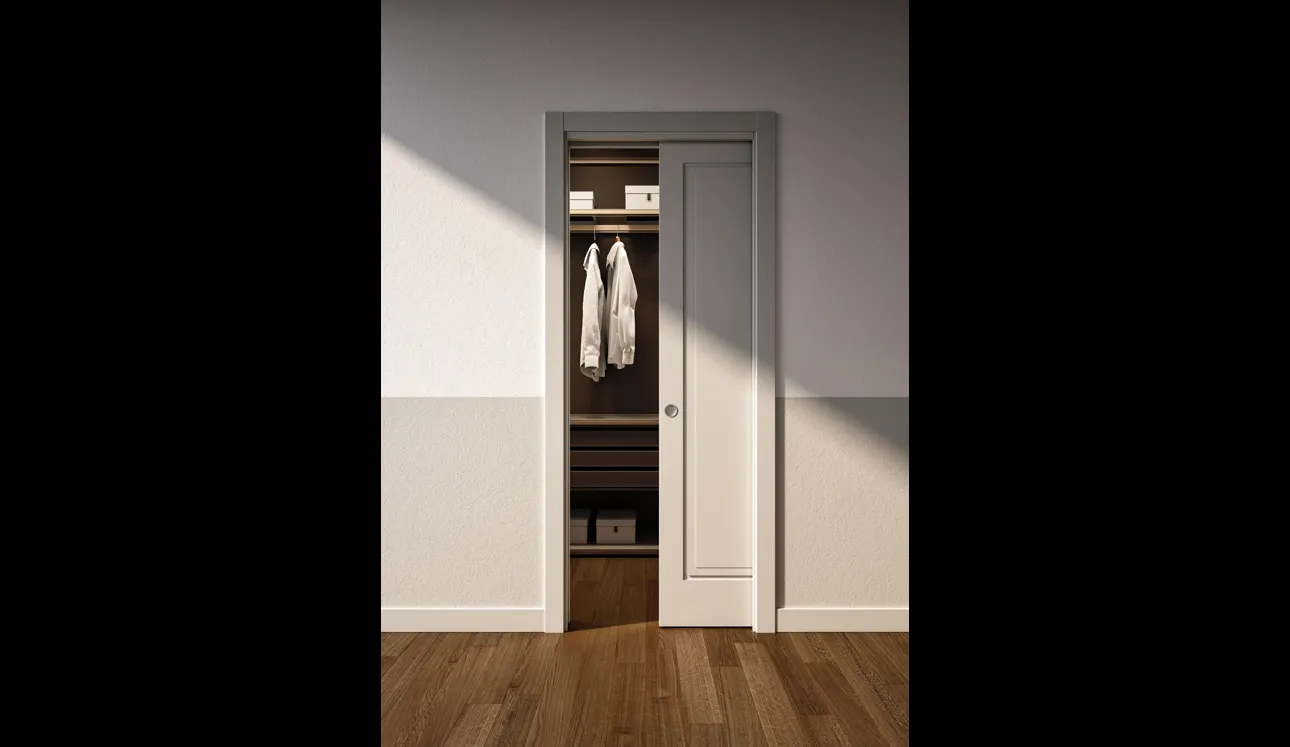 Porta a scomparsa per interni And in laccato opaco di Albed