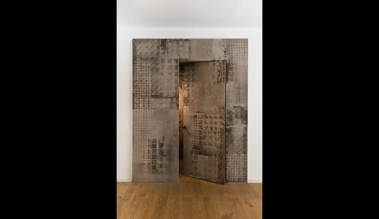 Porta battente di design per interni Boisè in legno di Albed