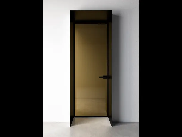 Porta battente per interni Entre-Deux-Battente in vetro con telaio in alluminio di Albed