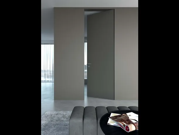 Porta per interni a filo muro ESP Core in laccato opaco di Guzzini & Fontana