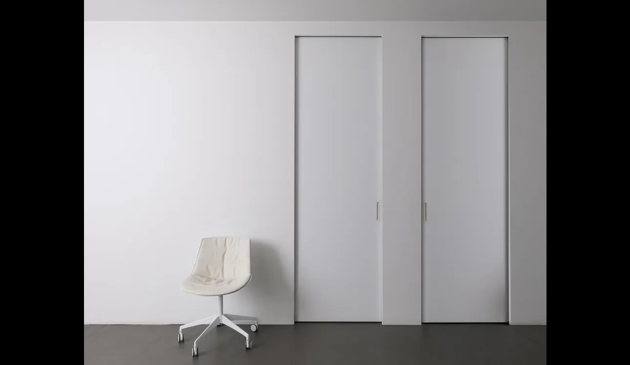 Porta per interni scorrevole Quadra in laccato Bianco di Albed