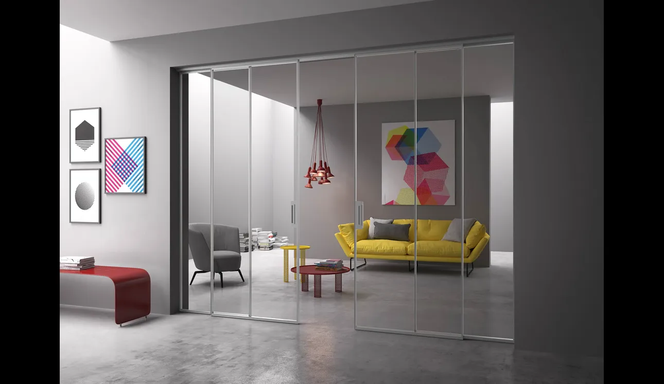 Porta per interni scorrevole Ri-Trait di Albed