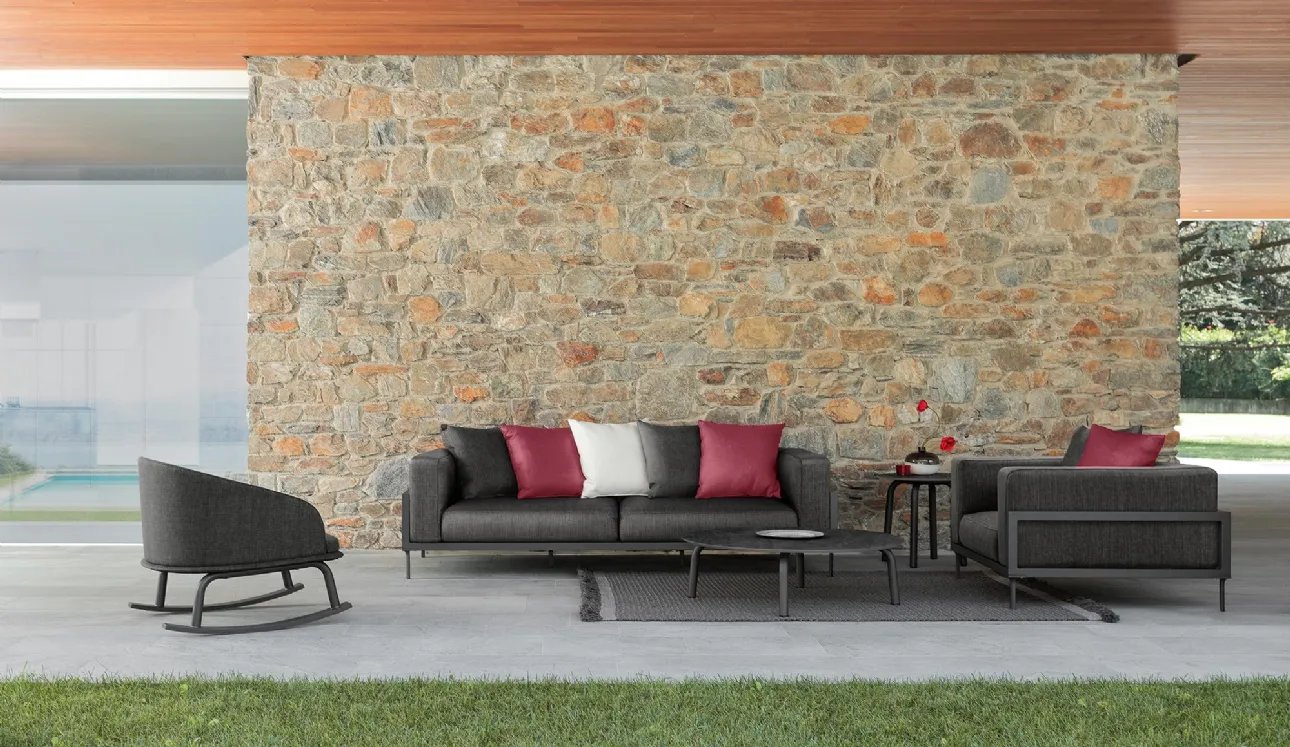 Arredo da esterno in tessuto e alluminio CleoSoft Alu di Talenti