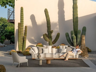 Divano Elton in tessuto imbottito di Talenti