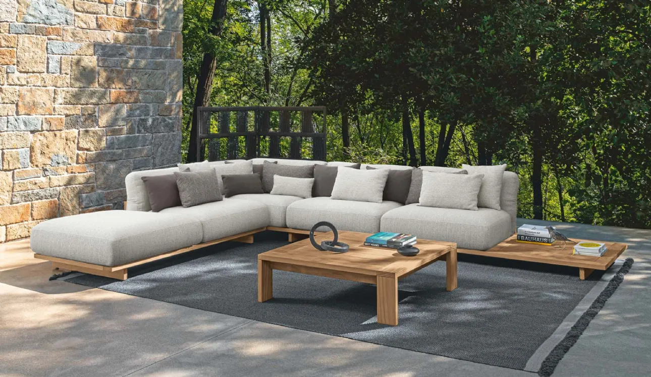 Arredo da esterno in tessuto e legno Argo Wood di Talenti